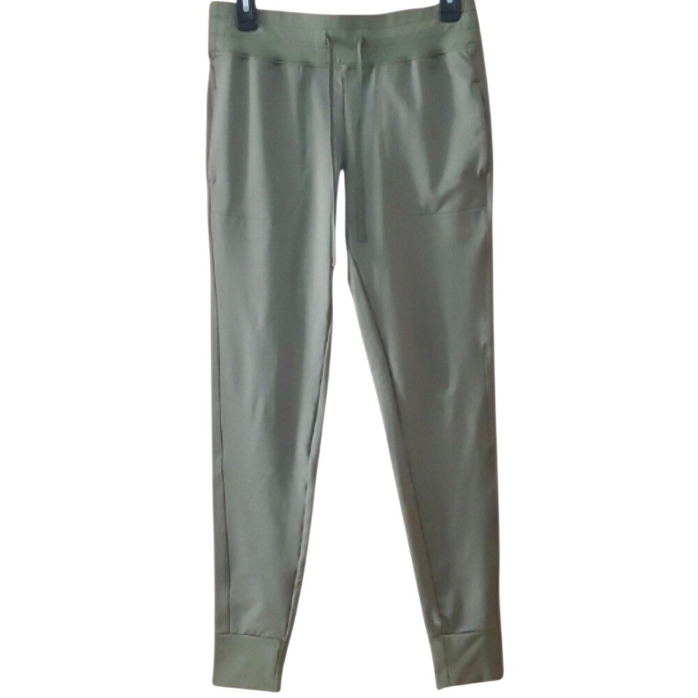 Z By‎ Zella Womans Athletic Slick Joggers In Olive Green Size Small
